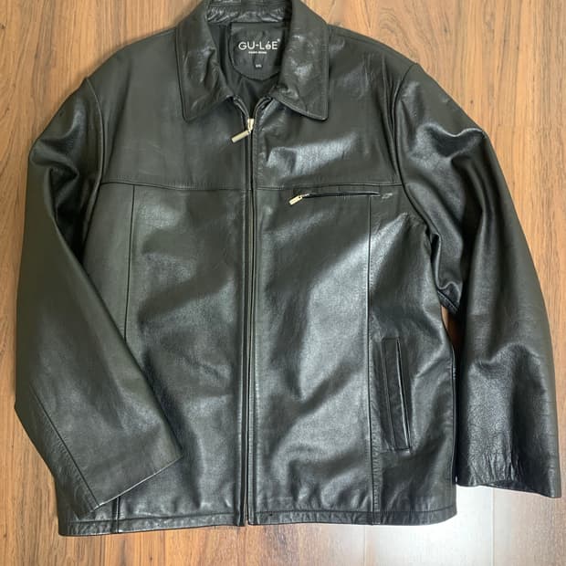 00s 소가죽 레더자켓