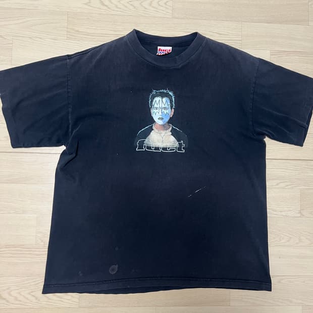 90s 빈티지 퍽트X키스 티셔츠 XL사이즈