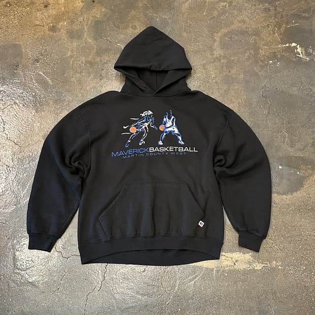 러셀 MAVERICK Basketball 후드티 블랙 L