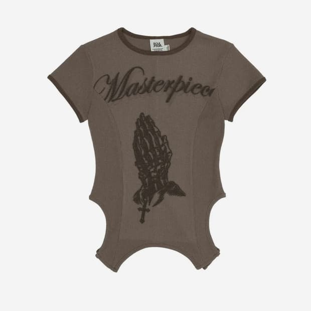 Corset Line Tee Ash Brown