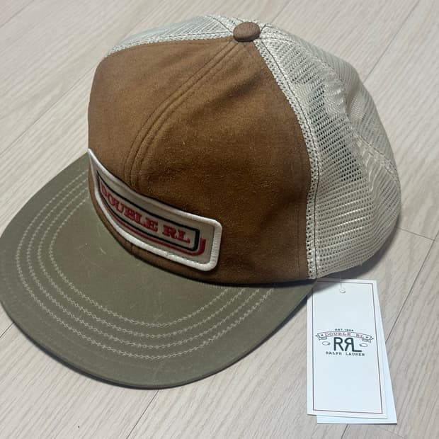 RRL 스웨이드 메쉬 트러커 캡