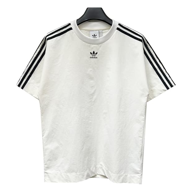 아디다스 나일론 웜업 반팔 티셔츠 L