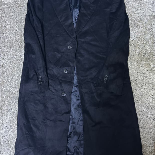 일본판 이태리100프로 캐시미어 검정색 코트 사이즈 110