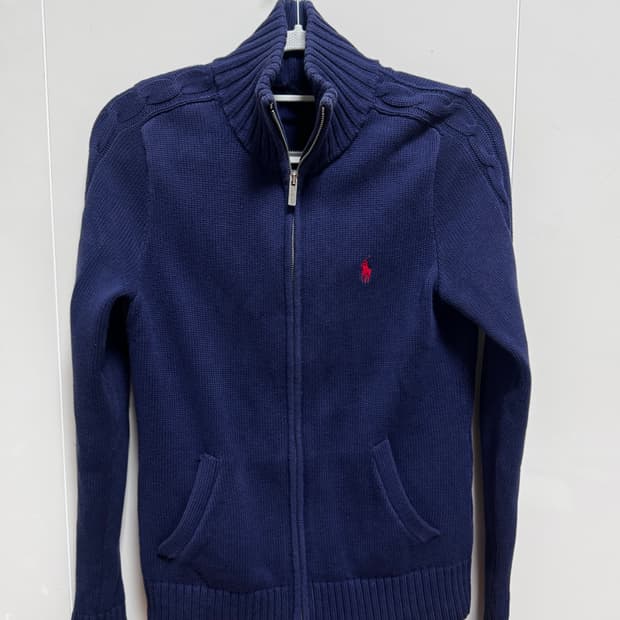 폴로랄프로렌 네이비 니트 집업