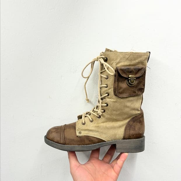 ROXY 캔버스&레더 부츠 240-245