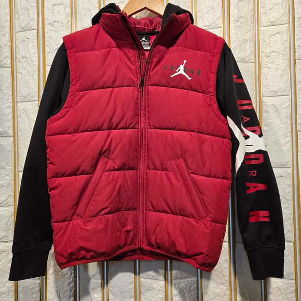 조던 주니어 후드 패딩 점퍼 성인가능L(152-156)