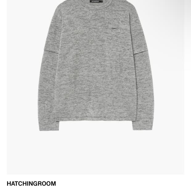 해칭룸 레이어 커프스 티셔츠 그레이 3사이즈