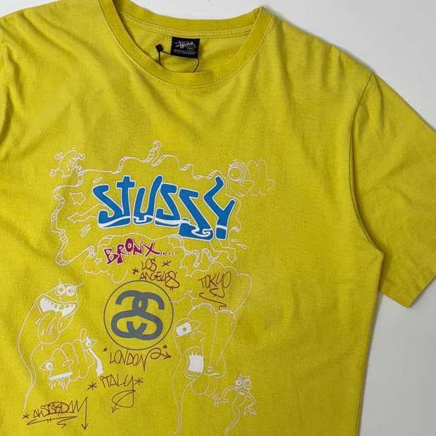 90s Stussy 스투시 월드투어 반팔 티
