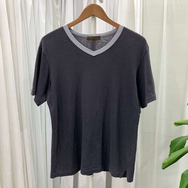 요지야마모토 Y's for men 빈티지 워싱 브이넥 티셔츠 1570