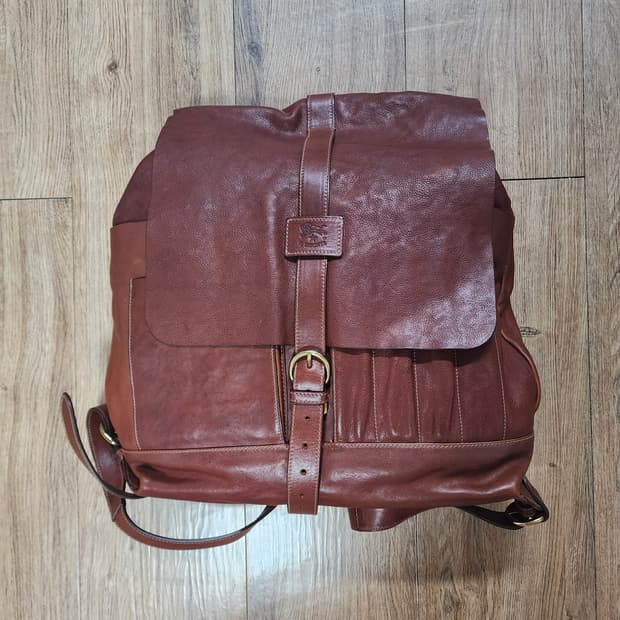 일비종떼 소가죽 레더 백팩