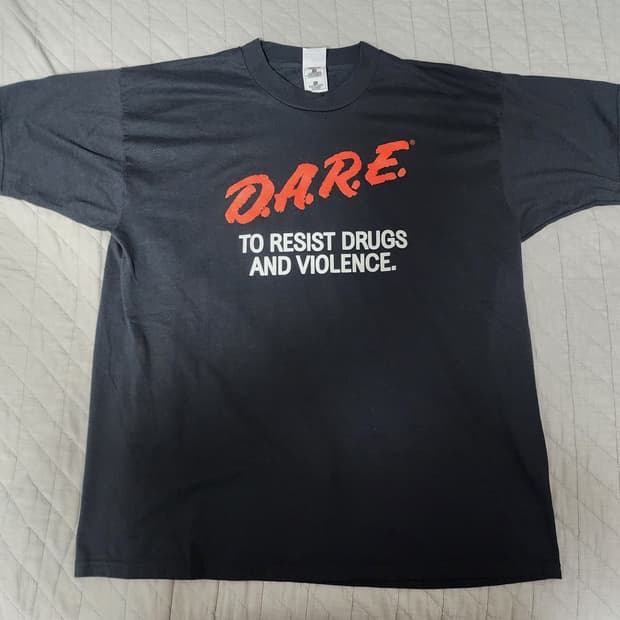 [XL] 90s 빈티지 DARE 티셔츠 블랙 ver.3