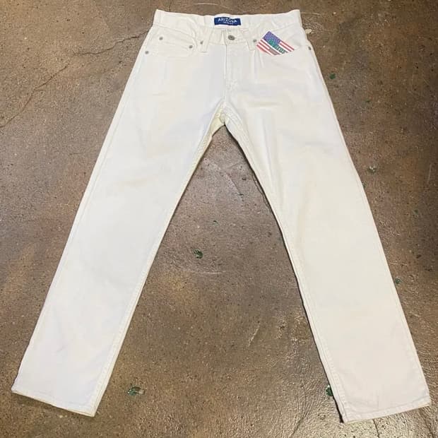 미국 빈티지 애리조나 진 화이트 청바지