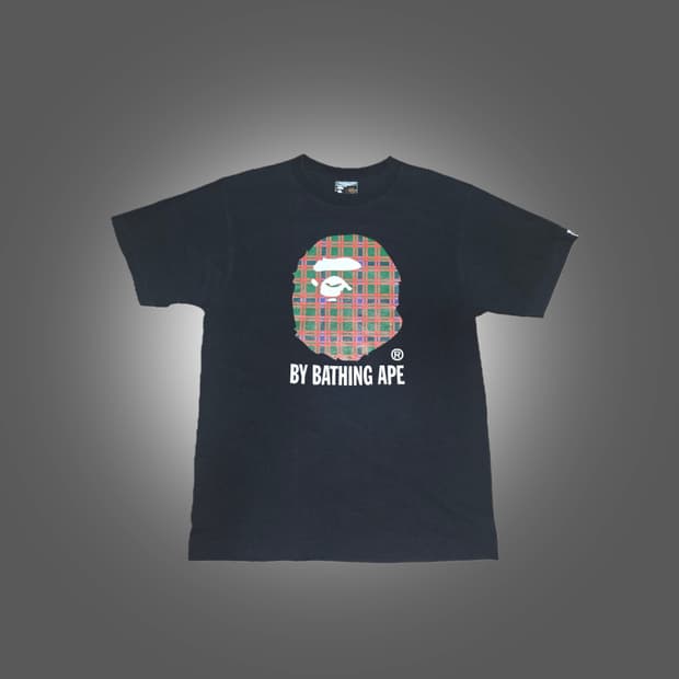 베이프 체크무늬 APE 반팔티 (구형택)