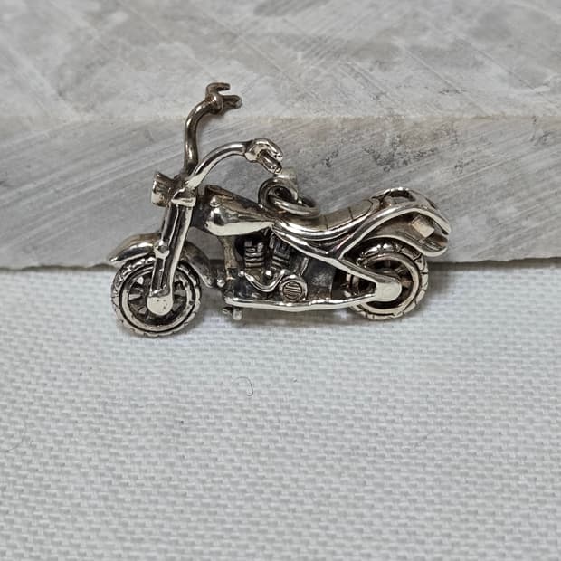 925 실버 빈티지 바이크 펜던트 / 미니 모터사이클 참