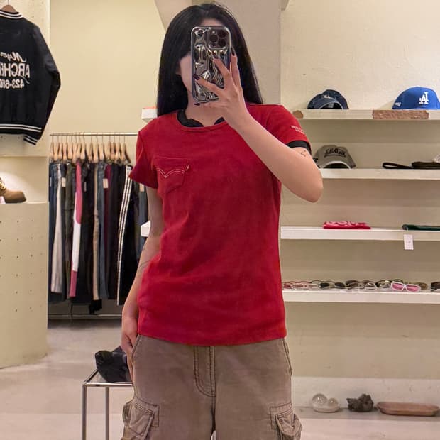 리바이스 포켓 반팔 티셔츠 U1211