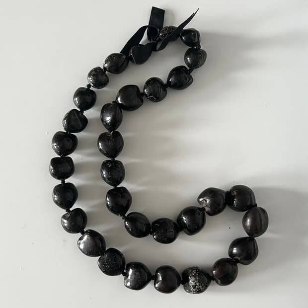 빈티지 우드 열매 목걸이