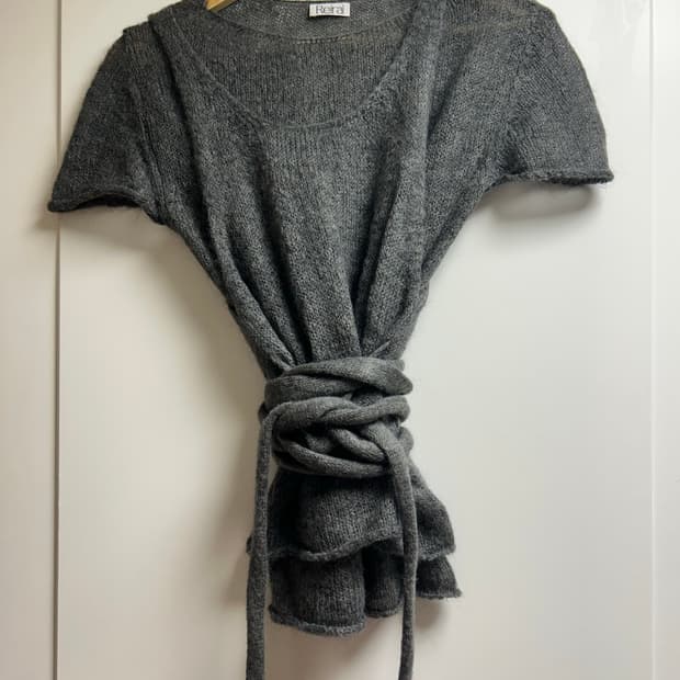 레이어드모헤어니트 