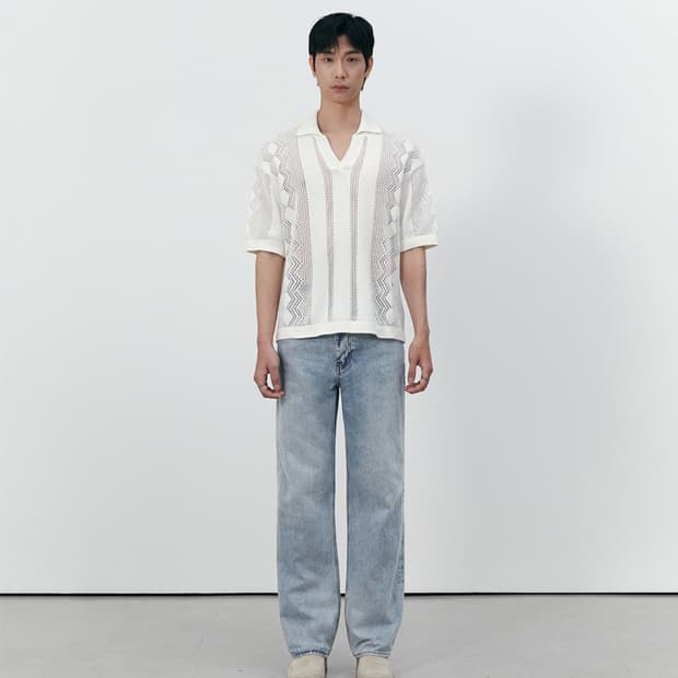 피스워커 세미 와이드 청바지 30