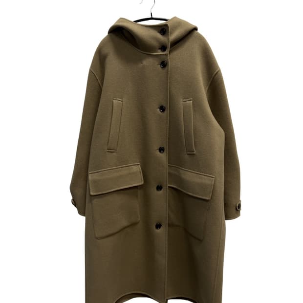 쥬시쥬디 후드 울 롱코트 카멜