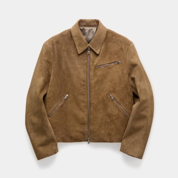 쿠어 버팔로 스웨이드 멀티 집 워시드 레더 자켓