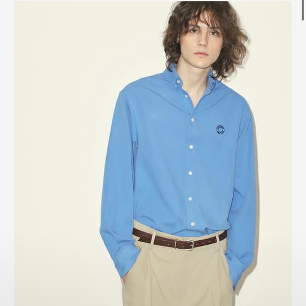 노앙 셔츠 LOGO OXFORD SHIRT BLUE