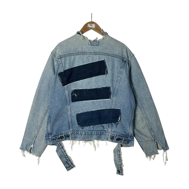 [LEVI'S] 80s 리바이스 커스텀 컷오프 패치워크 데님자켓
