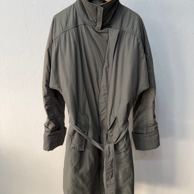 정품) 메종마르지엘라 여성 루즈핏 벨트 롱 자켓 40