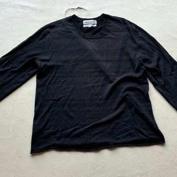Comme des Garcons Shirt 블랙 스트라이프 니트