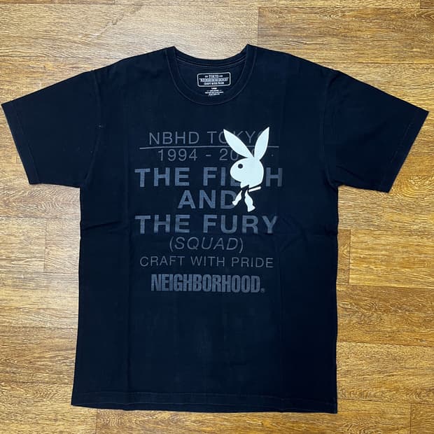 네이버후드 x 플레이보이 반팔 티셔츠 L