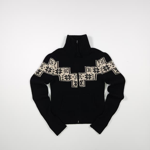 랄프로렌 패턴 집업 니트