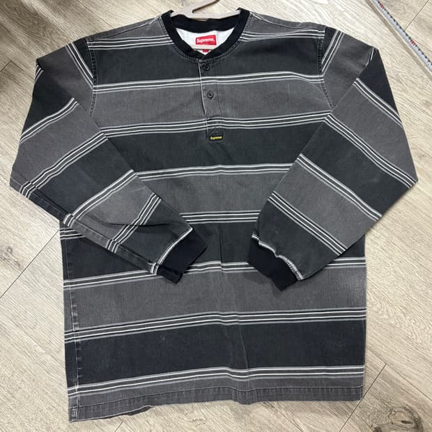 슈프림 프린트 스트라이프 트윌 헨리 16fw