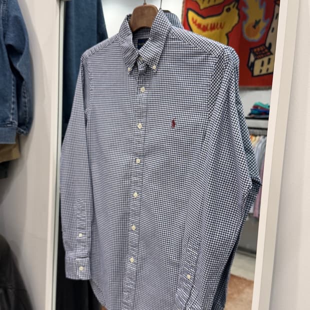 Polo RL 폴로 랄프로렌 Slim Fit 잔체크 옥스퍼드 셔츠