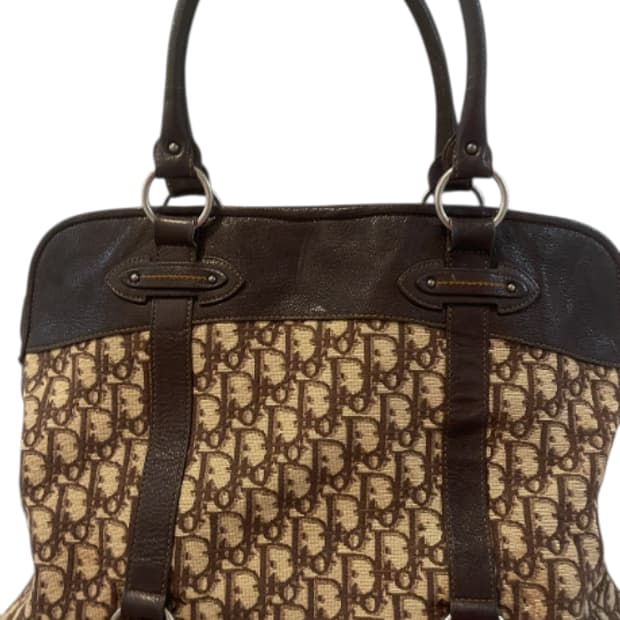 [정품] DIOR 디올 오블리크 빈티지 실버 CD 로고 토트백