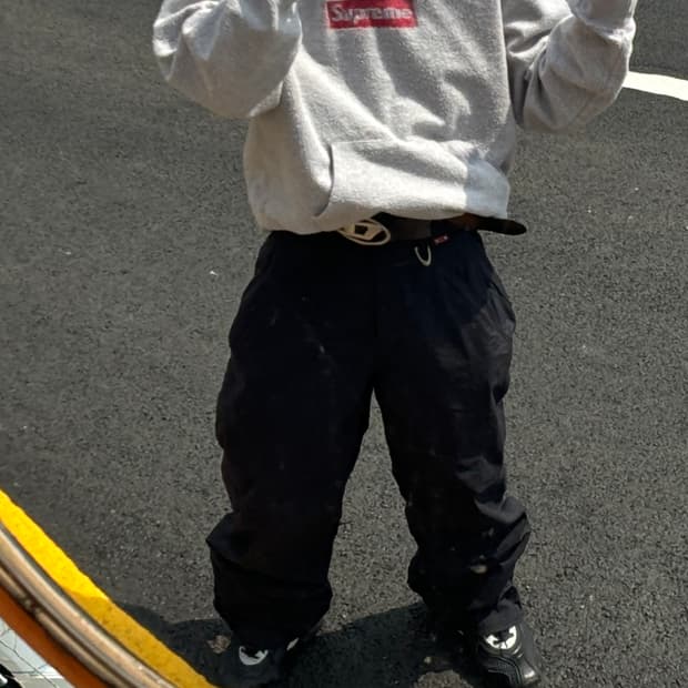 슈프림 인사이드아웃 박스로고 후드티