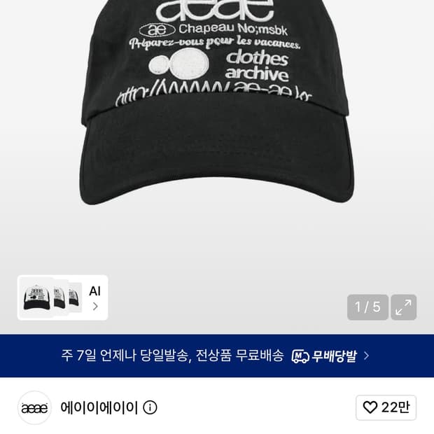 aeae 에이이에이이 WEB LOGO 5PANNEL CAP 볼캡 모자 블