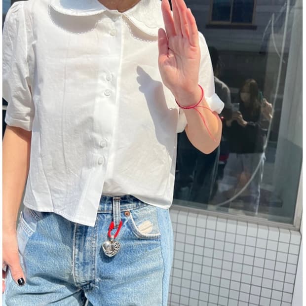 정싸롱 블라우스 새상품