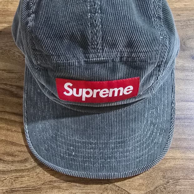 슈프림 코듀로이 캠프캡 그레이 - 23FW
