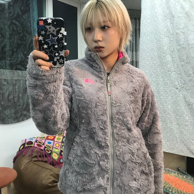 노스페이스 여성 리버시블 후리스 경량패딩 