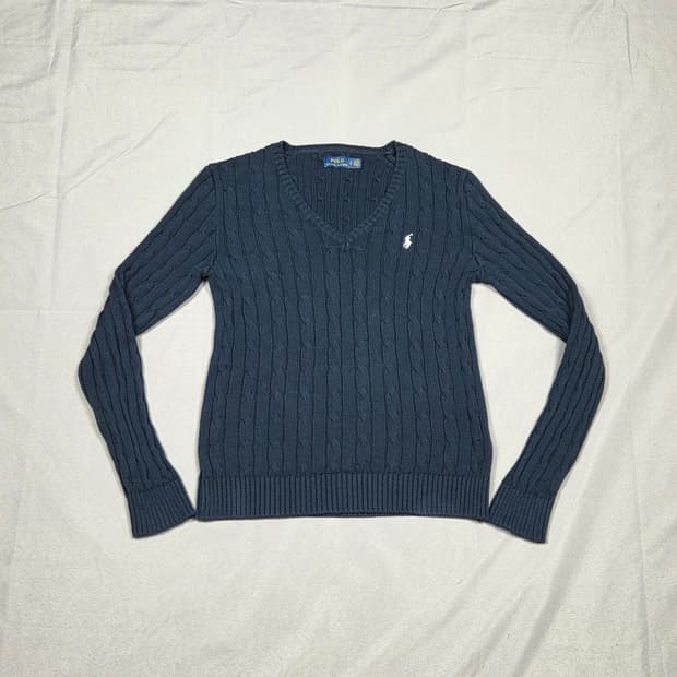 [폴로 랄프로렌] 케이블 코튼 브이넥 스웨터 | A00158