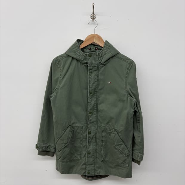 타미힐피거 카키색 후드 야상 점퍼 여성 XS