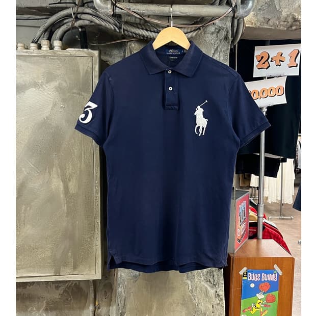 폴로 랄프로렌 빅포니 카라 반팔티 네이비 M  #csz3851  