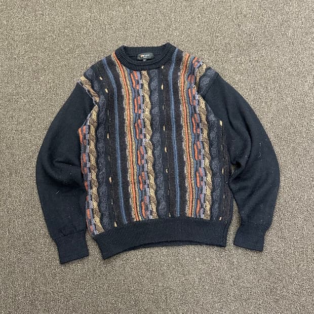 L)빈티지 Italy 울 케이블 니트 스웨터