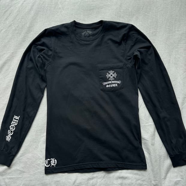 크롬하츠 롱슬리브 긴팔티 서울 한정판 S