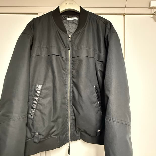 (XL) etce 이티씨이 봄버 자켓 워시드 블랙