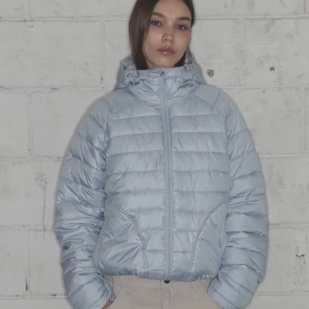 팬시클럽 경량패딩 스카이블루