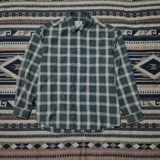 [2]러프사이드 프라이머리 셔츠 그린 플레드