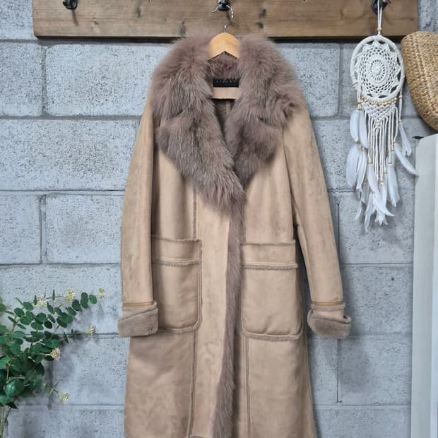 시슬리 롱무스탕코트