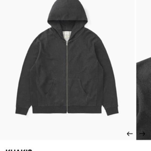 카키스 heather full zip up black L