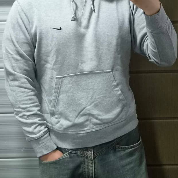 나이키 그레이 후드티 M