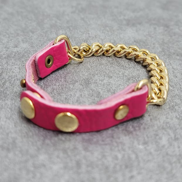 chain leather bracelet 